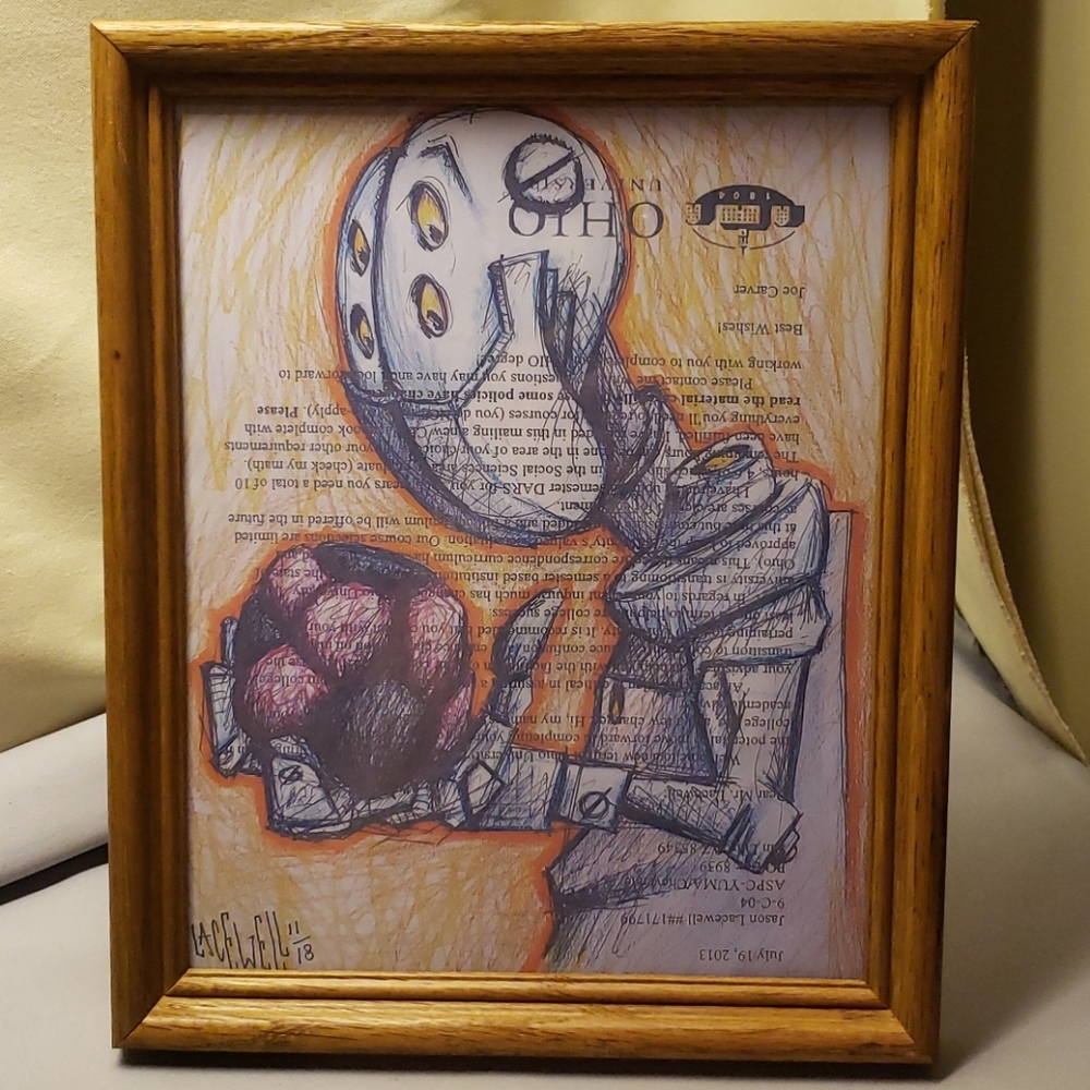 Orig Test Print From Lacewell Art Studio Framed